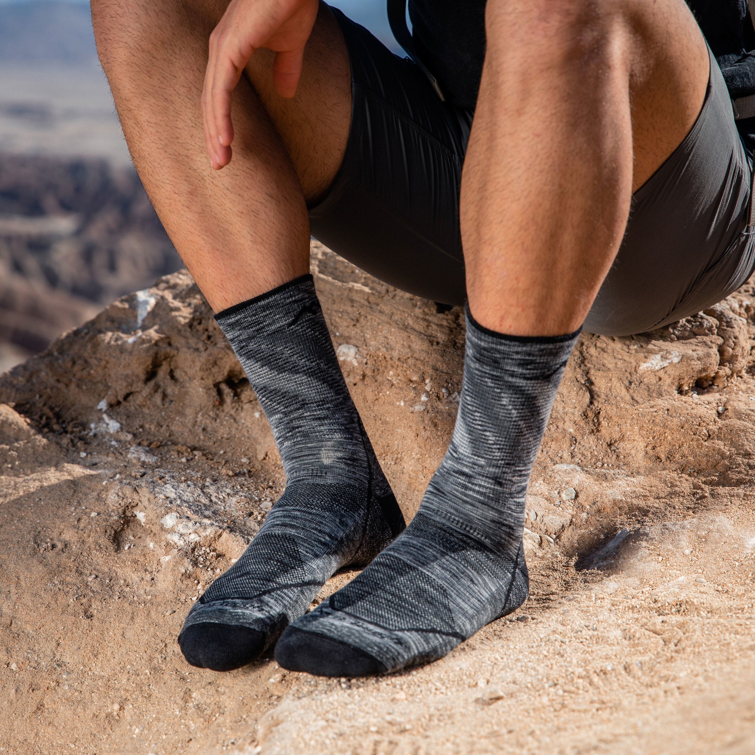 Men's Light Hiker Micro Crew Lightweight Hiking Socks - Image 9